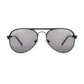 Edwin - Aviator Black Clip On Sunglasses for Men & Women